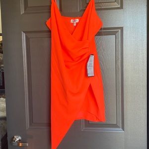 Juniors XL neon wrap dress